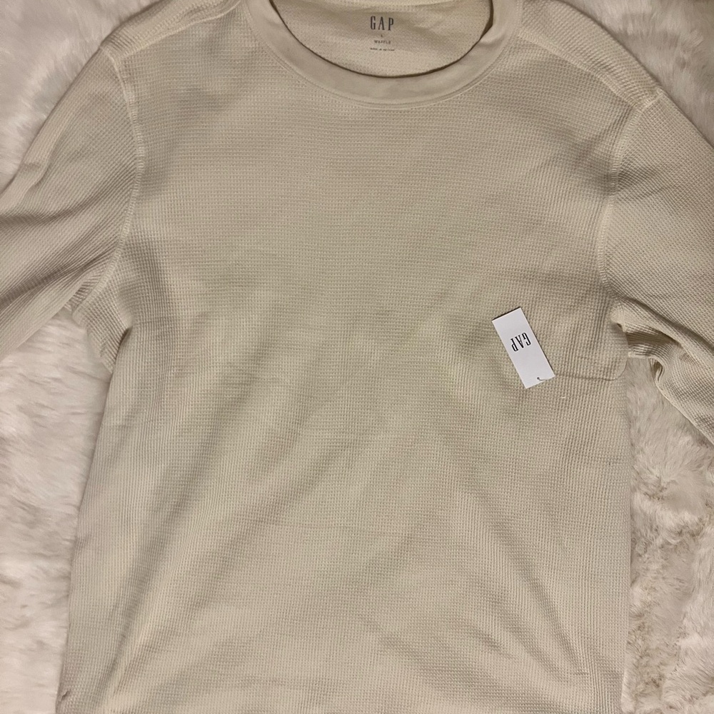 GAP Off-White Waffle Knit Top